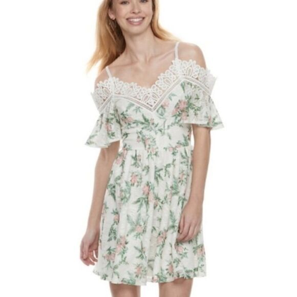 Disney Princess Floral Lace Dress Size  Large - Picture 1 of 10